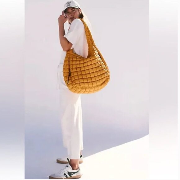 Free People Quilted Carryall Golden Sunrise - Picture 4 of 12